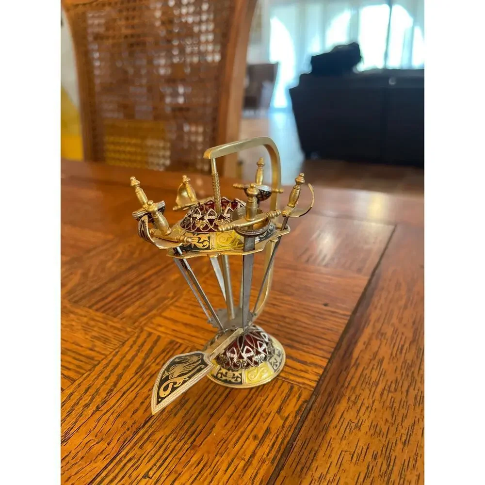 Vintage Toledo cocktail stand with 6 swords
